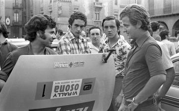 Francesc Urpí con José María Fernández, Rally Osona 1974 (Foto: José Luis Cortijos)